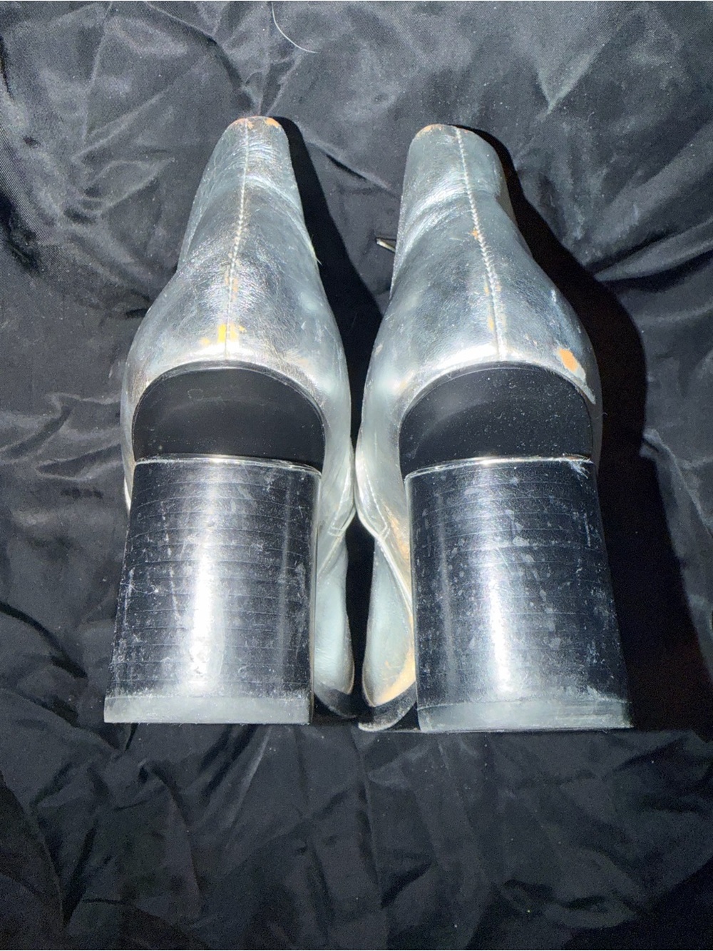Alexander Wang Silver Metallic Pointed Ankle Booties - Picture 7 of 7